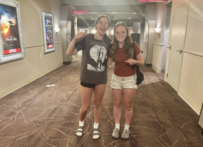 Stella Taylor (9) and Caroline Palicki (9) sport Star Wars merch for the movie (taken by Phillip Palicki).
